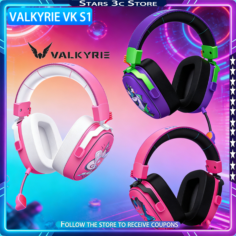 Gaming Headset Rgb - VALKYRIE VK S1 Gaming Headset Wireless