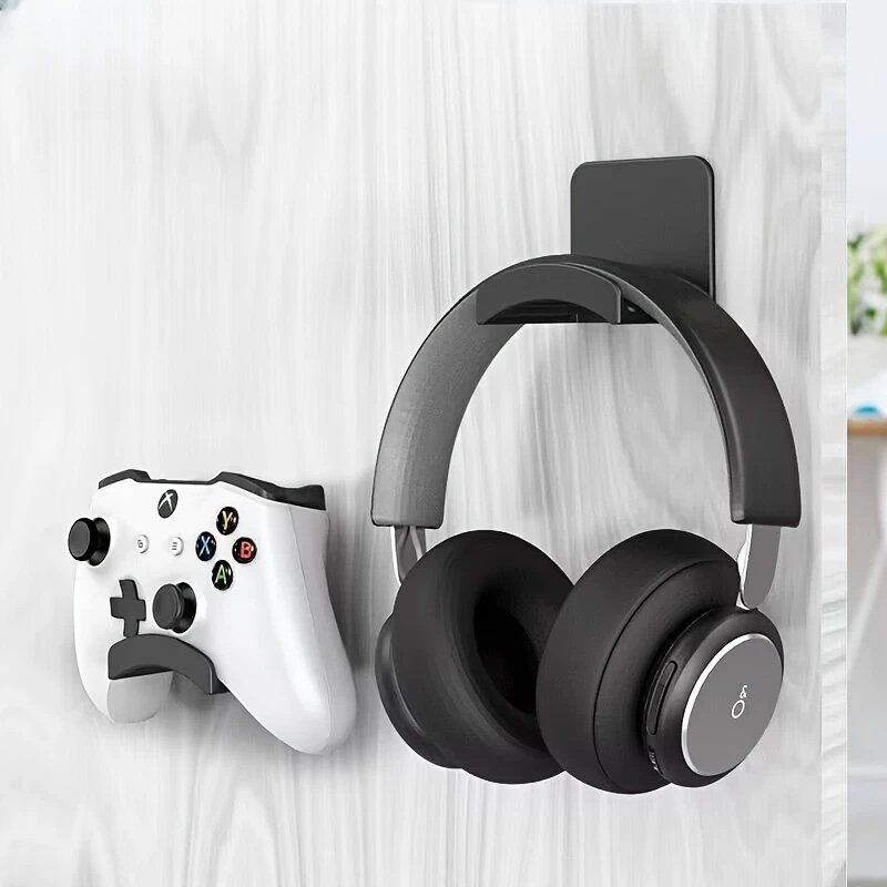 4Pcs Black Adhesive Headphone  - Headphone Stand Desk reseña y precio