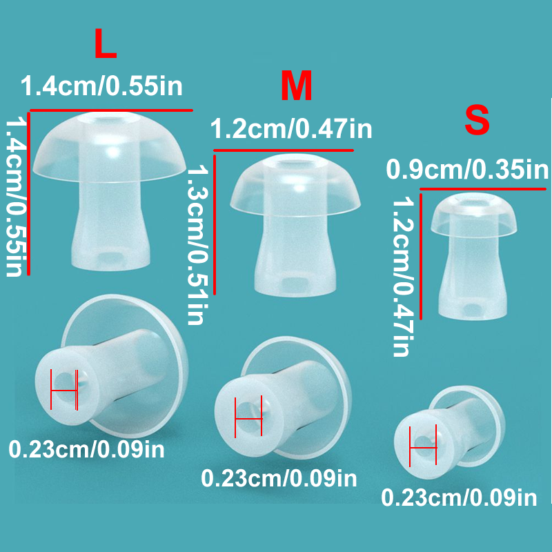 100pcs  Ear Cap Cushion for He - Silicone Ear Tip Replacement reseña y precio
