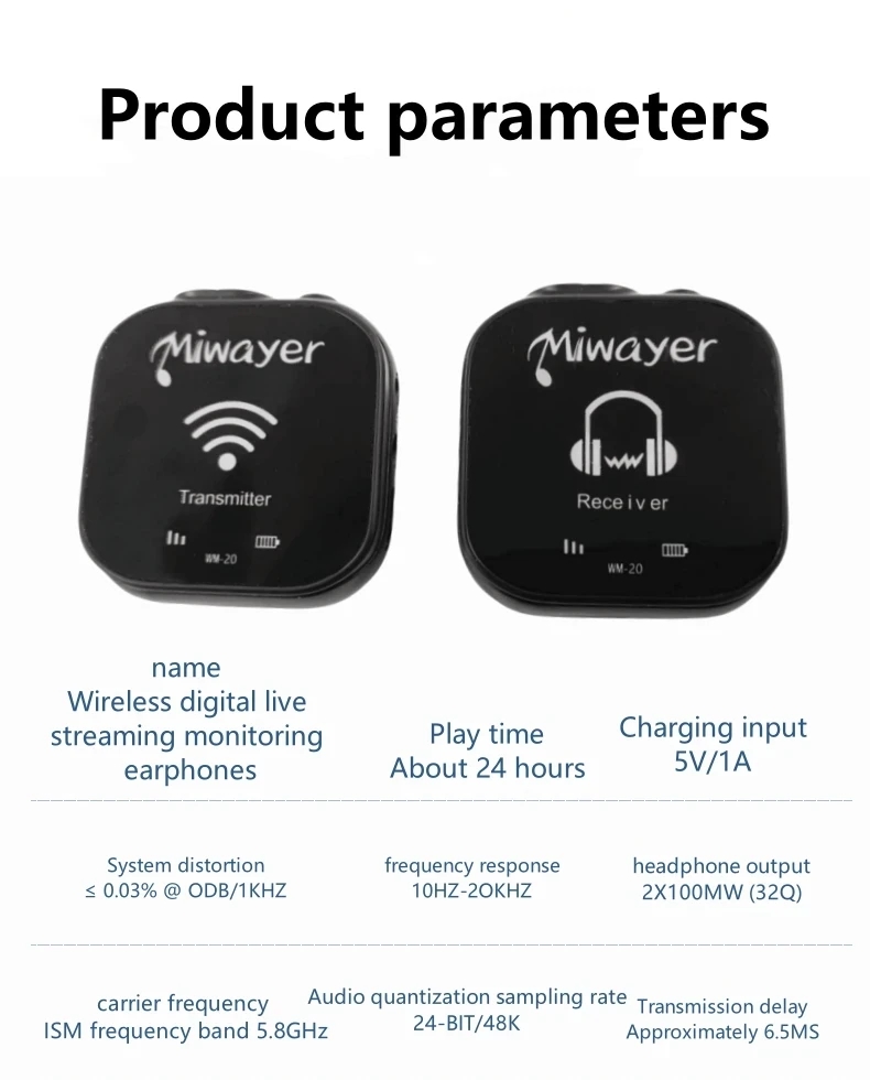 Miwayer WM-20 5.8G Wireless In - In Ear Monitor Iem reseña y precio