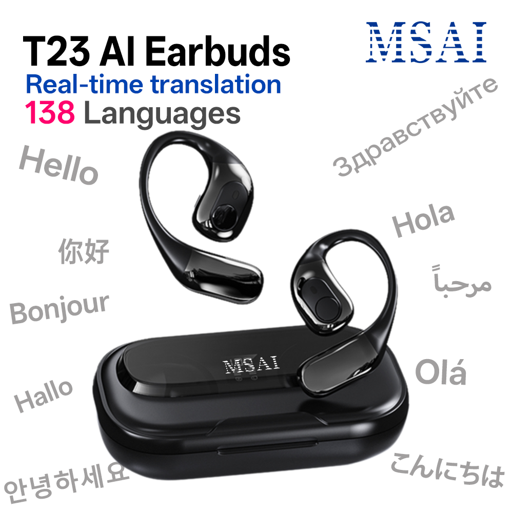 MSAI T23 AI Translator Earbuds - Earbuds Charging Case reseña y precio