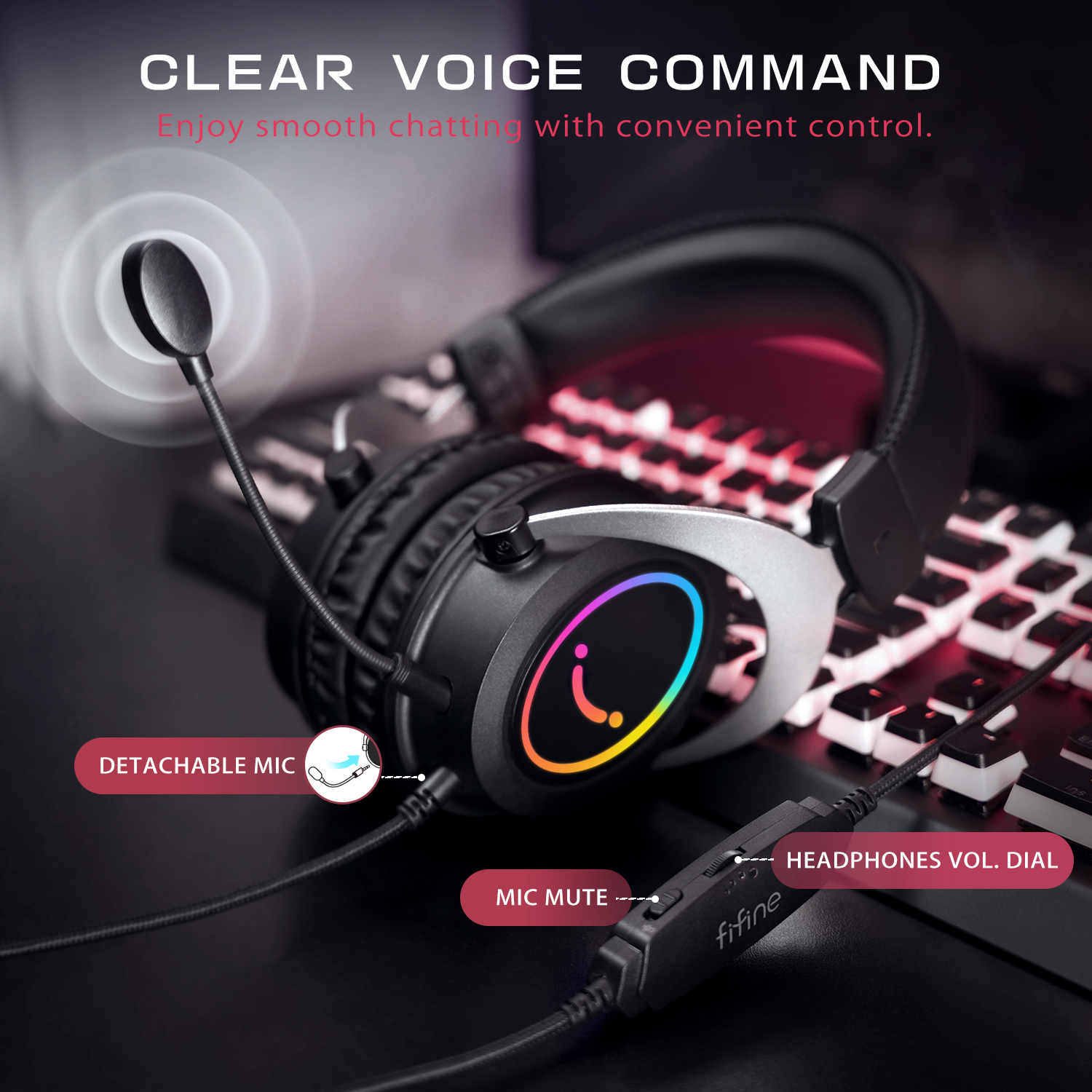 FIFINE Gaming Headpset with Dy - Gaming Headset Rgb reseña y precio