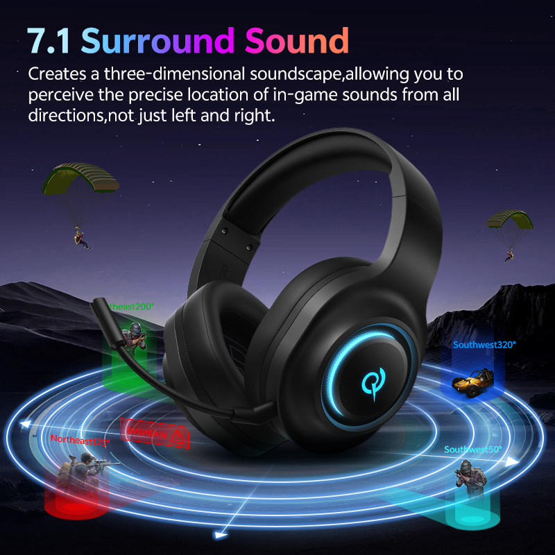 QCY Heroad V200 BH25H4GMA Gami - Gaming Headset Rgb reseña y precio