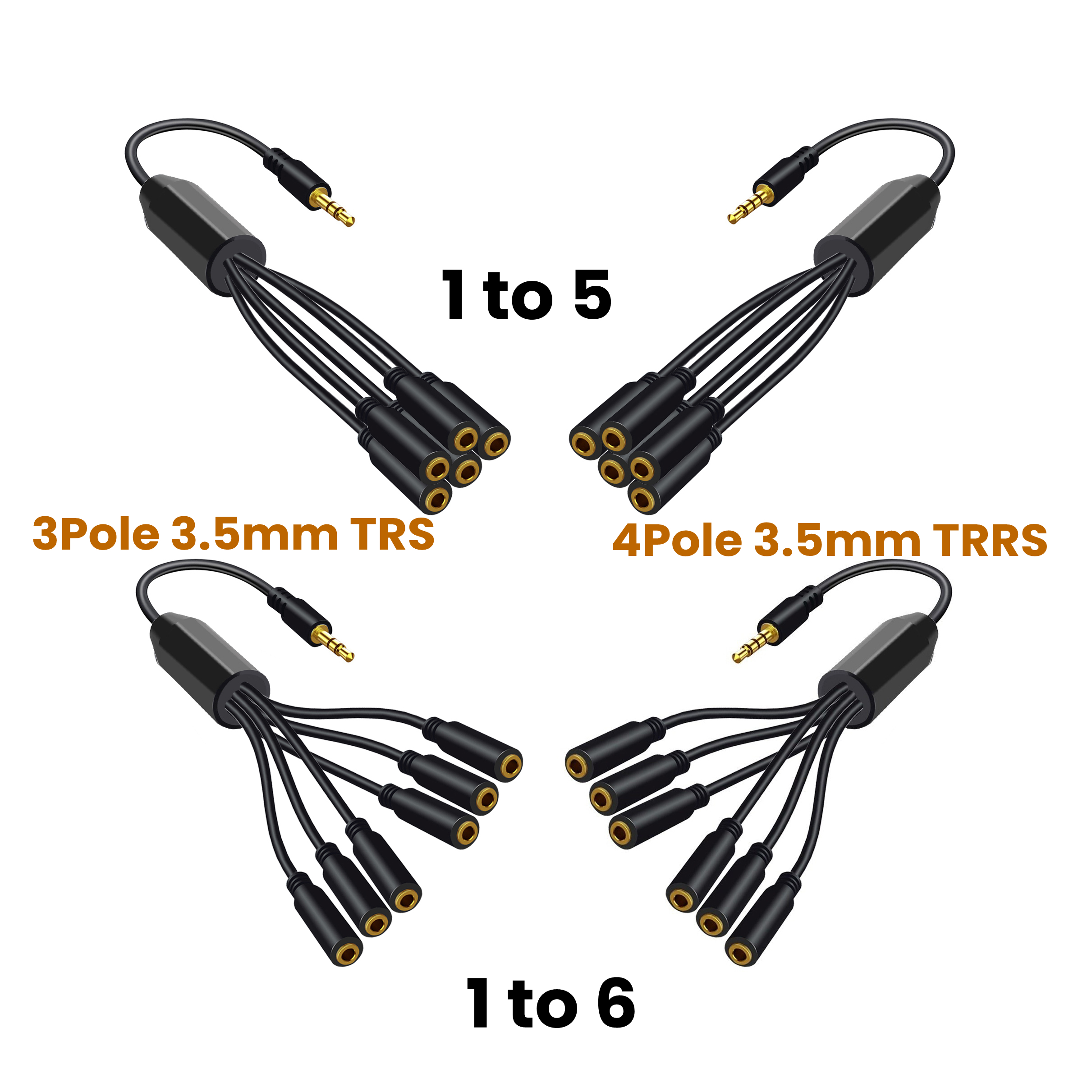 3.5mm TRRS Jack 1/8 Male To Fe - Earphone Splitter Jack reseña y precio
