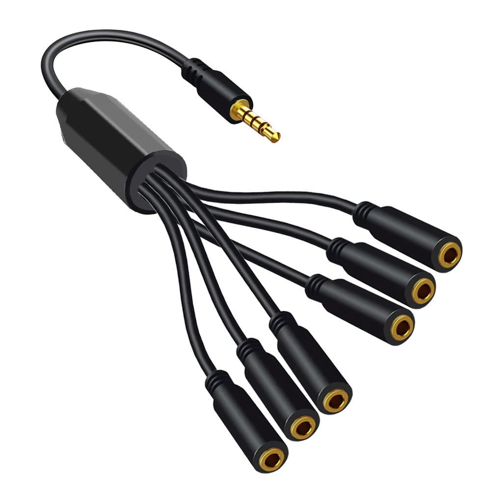 3.5mm TRRS Jack 1/8 Male To Fe - Earphone Splitter Jack reseña y precio