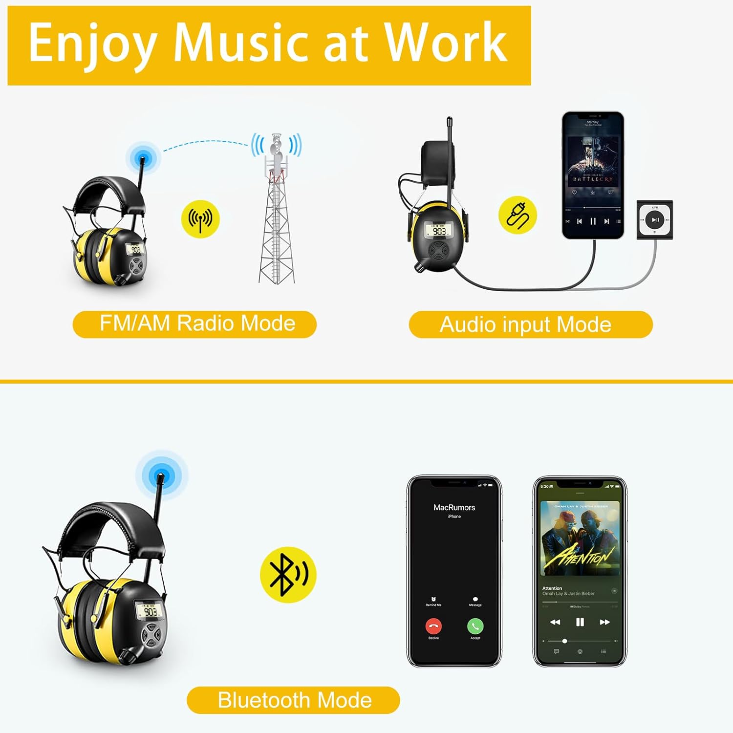 Upgraded 5.4 Bluetooth Hearing - Bluetooth Headset On Ear reseña y precio
