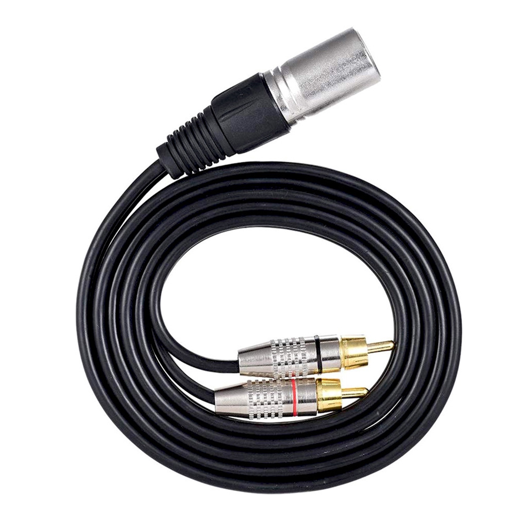 1 XLR Male to 2 RCA Male Plug  - Audio Splitter Y reseña y precio