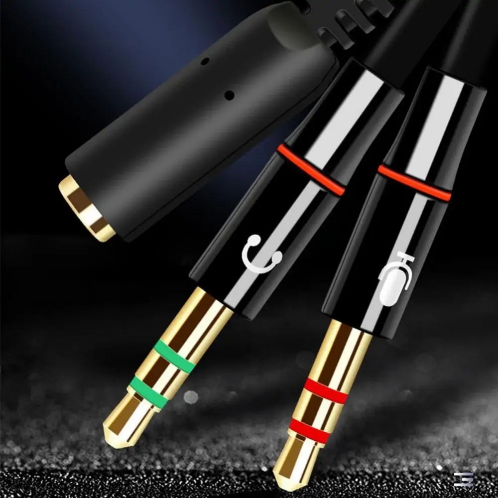 3.5mm Headphone Microphone Aud - Audio Splitter Y reseña y precio