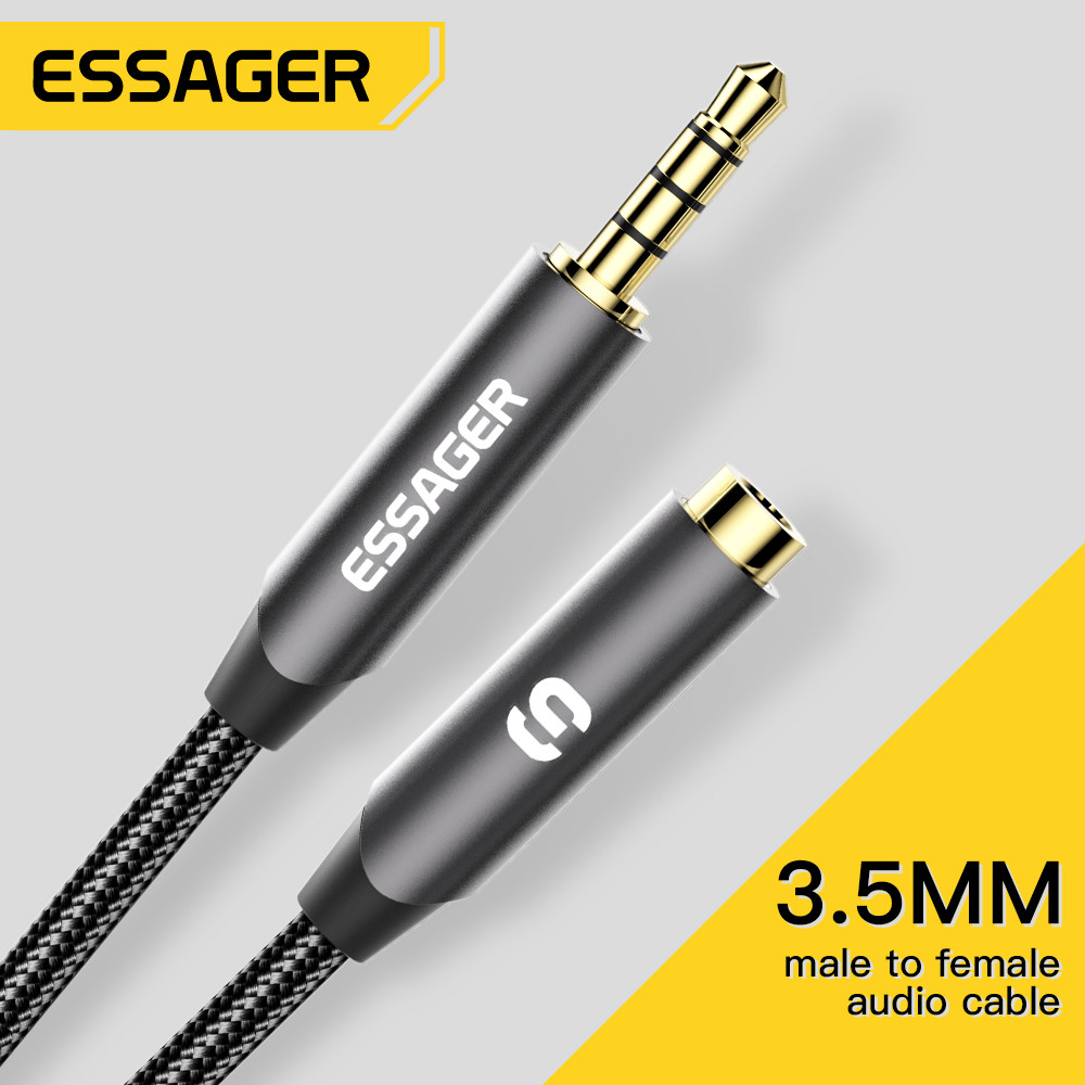 ESSAGER Headphone Extension Ca - Earphone Splitter Jack reseña y precio