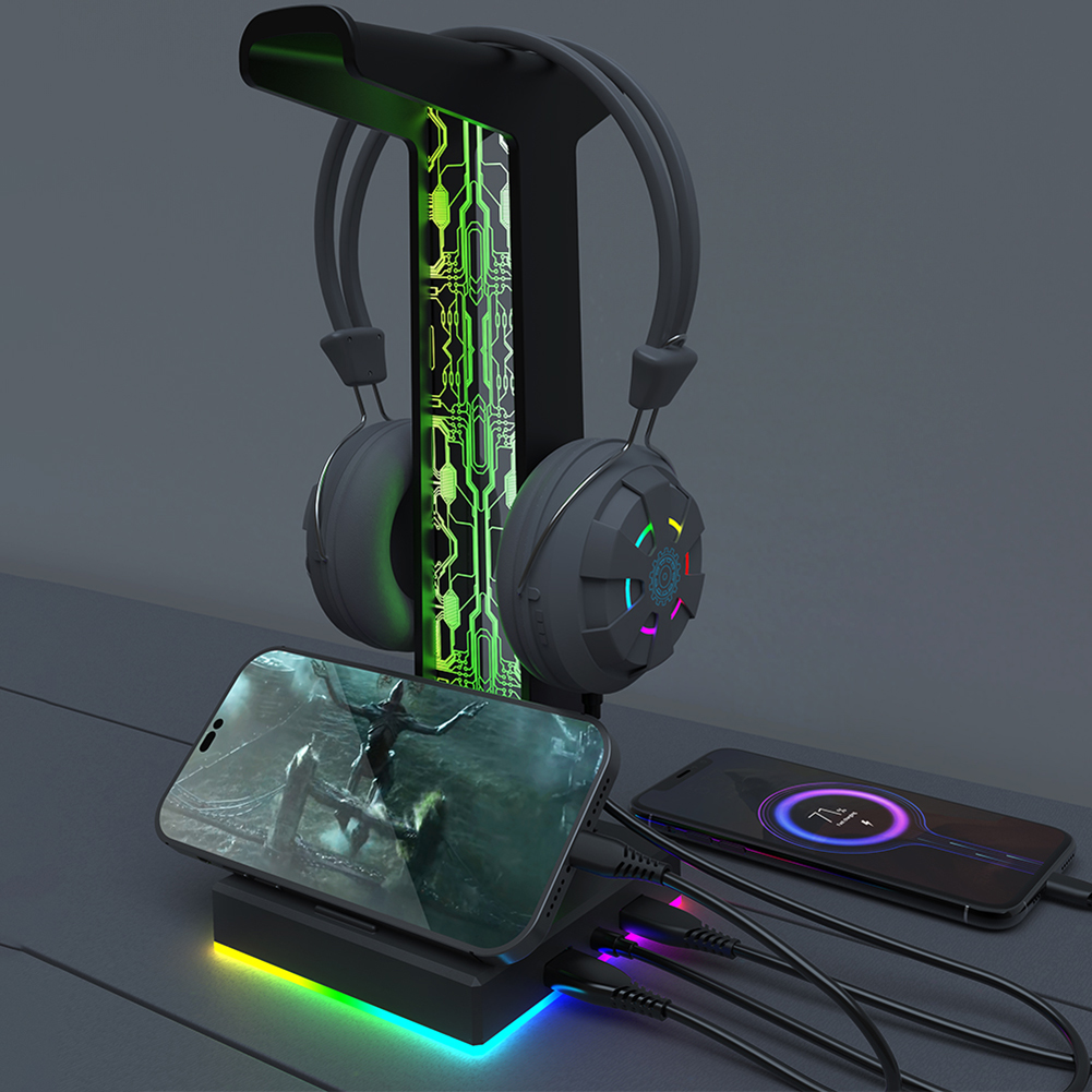 RGB Gaming Headphone Stand Dua - Headphone Stand Desk reseña y precio